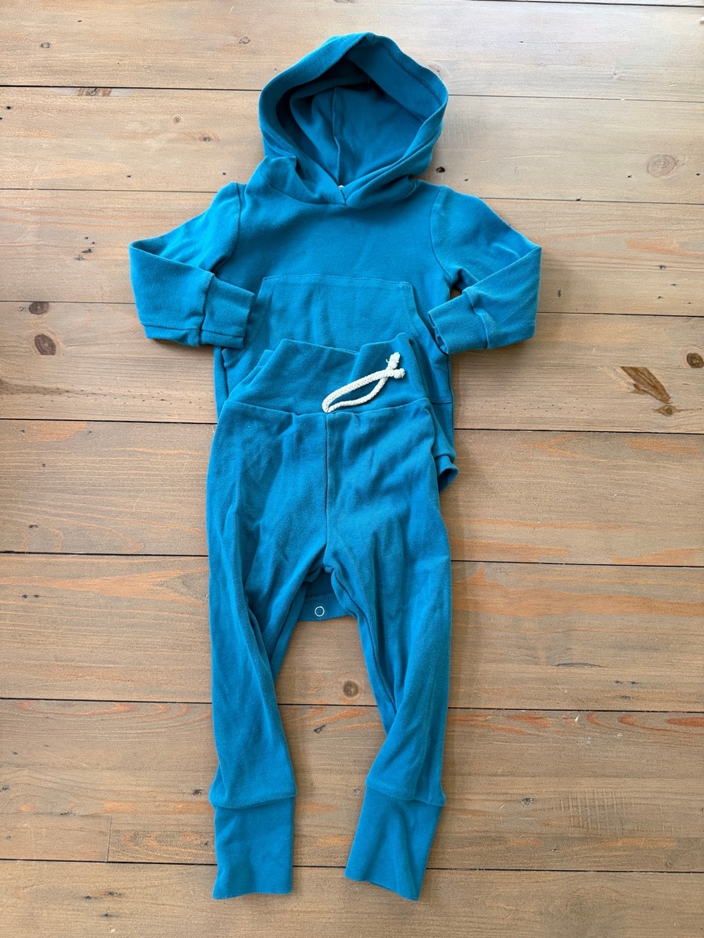 Little One Shop Blue Hooded Bodysuit Hoodie and Jogger Set - 18-24 Months